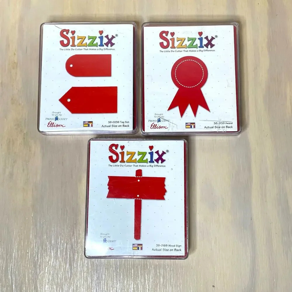 Sizzix Red Die Cuts Lot